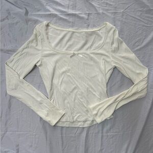 Elegant White Lace Trim Top